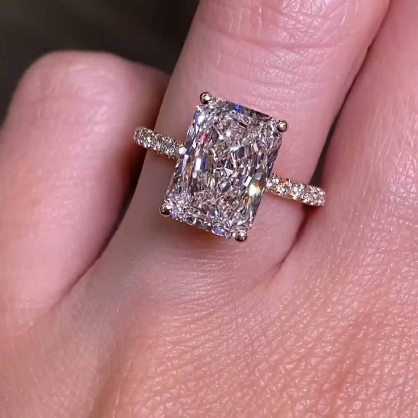 Radiant Cut Most Selling Moissanite Ring