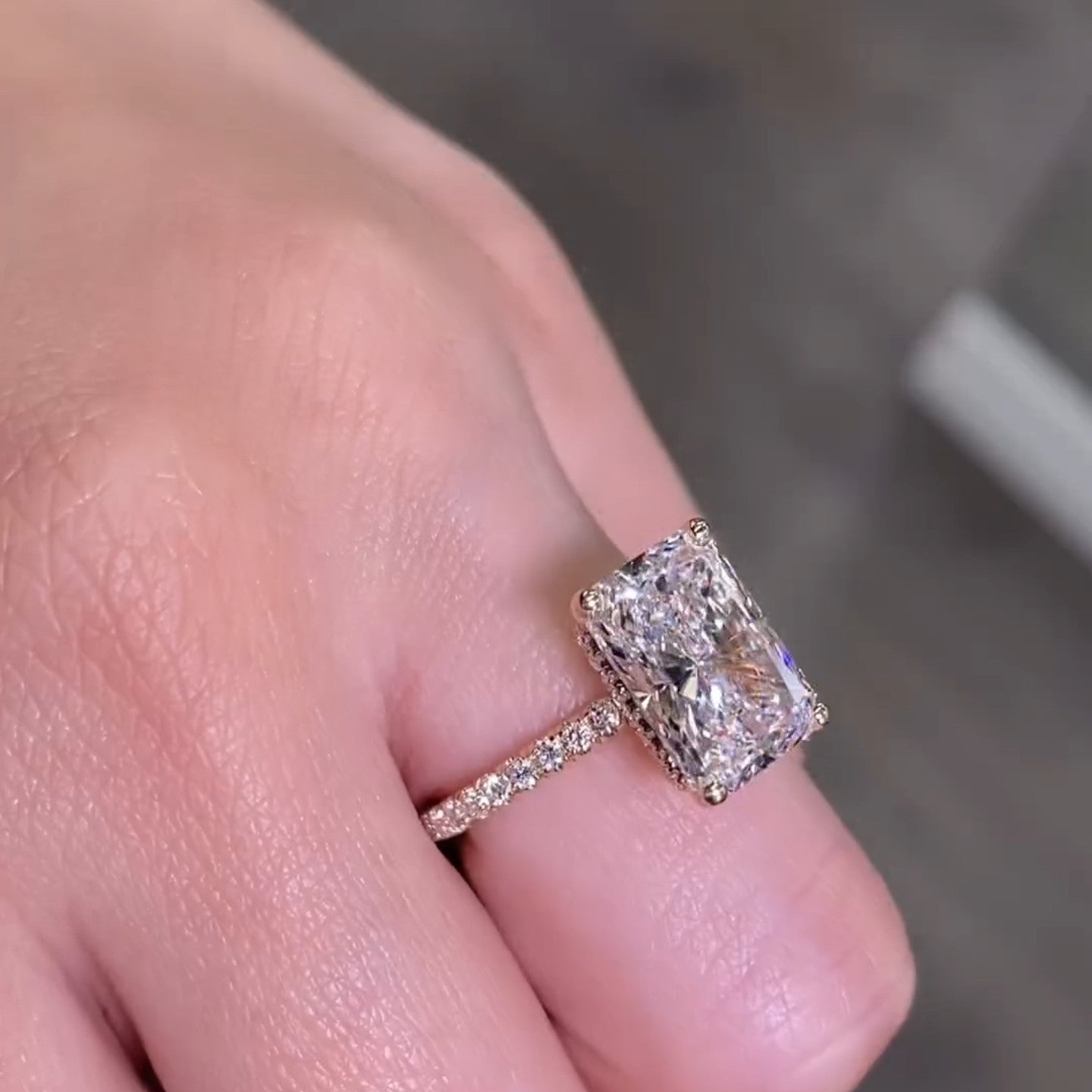 Radiant Cut Most Selling Moissanite Ring