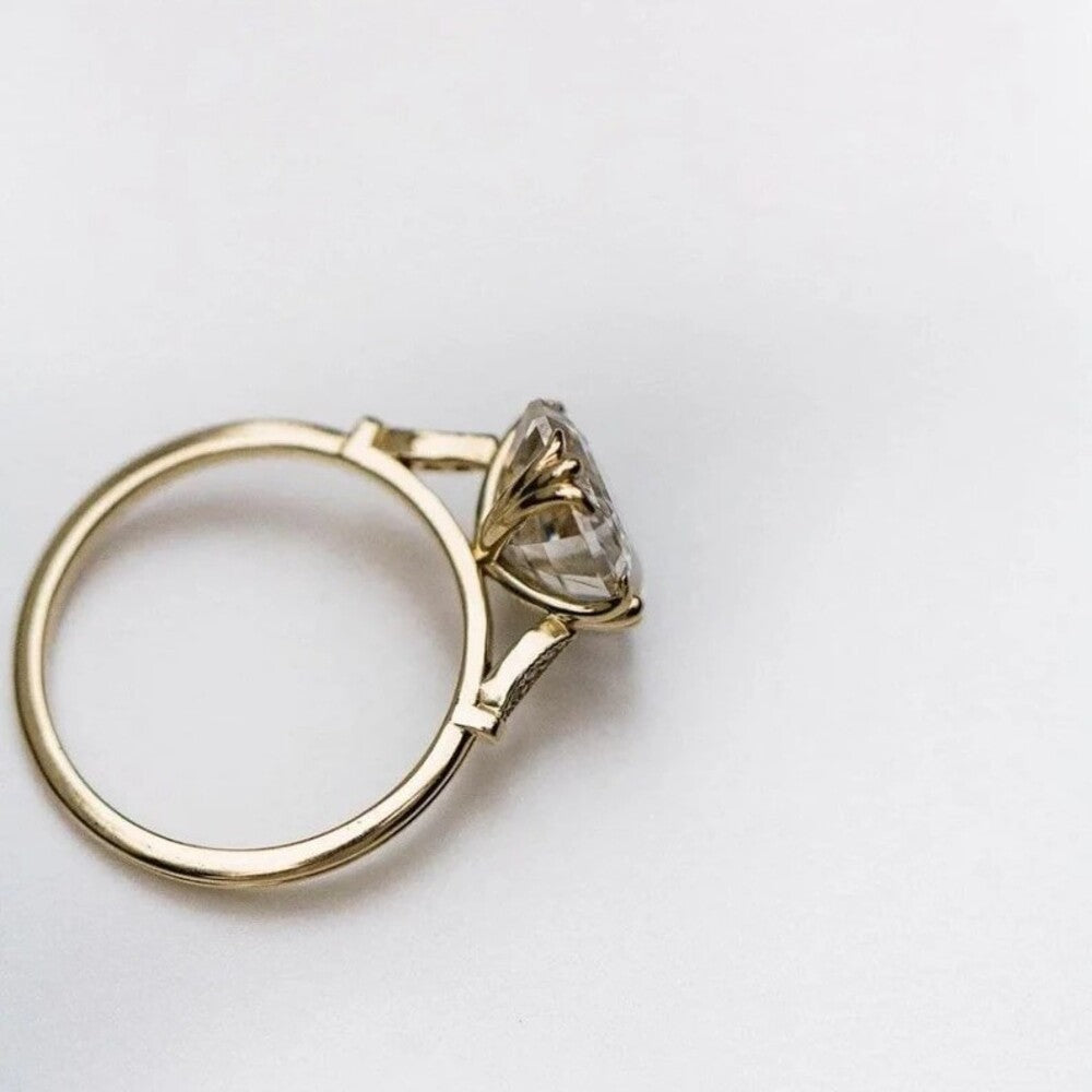 asscher Moissanite Diamond Ring