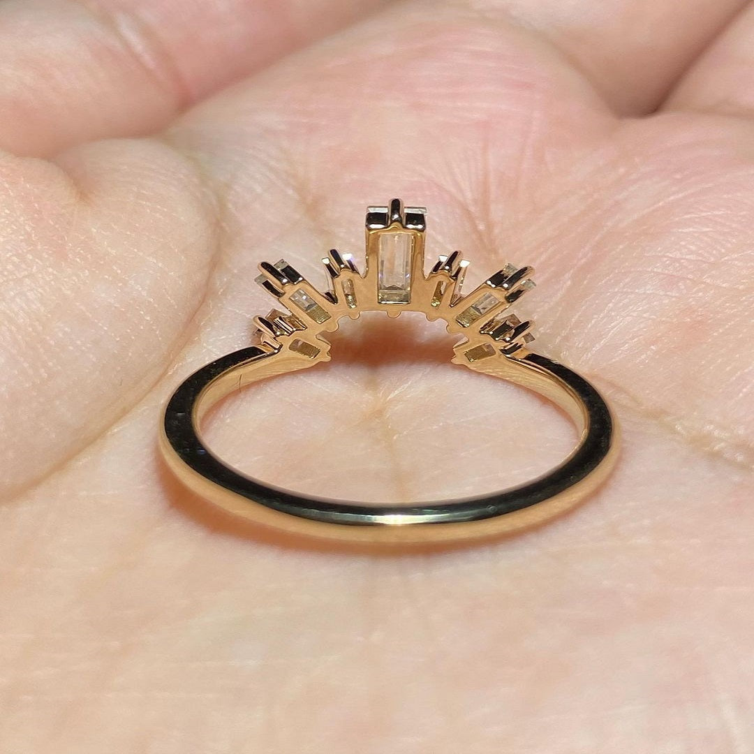 Baguette Multi Stone Band, Engagement Ring, Anniversary Ring, Christmas Gift For Her