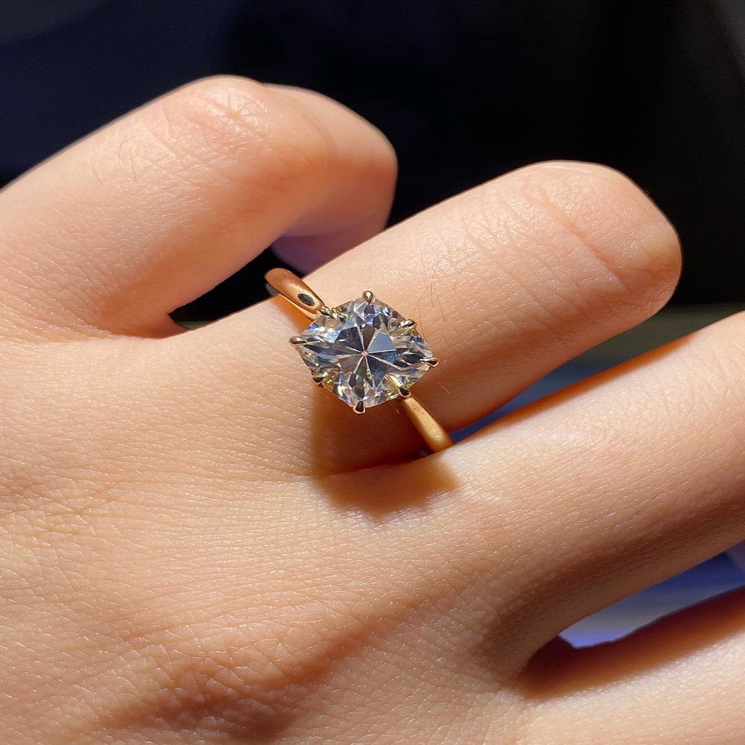 1.75 Ct Cushion Engagement Ring, Simple Diamond Ring, Anniversary Gift, Wedding Ring For Her