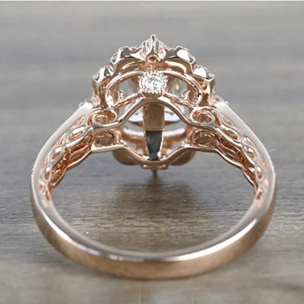 Emerald Moissnite Diamond Ring