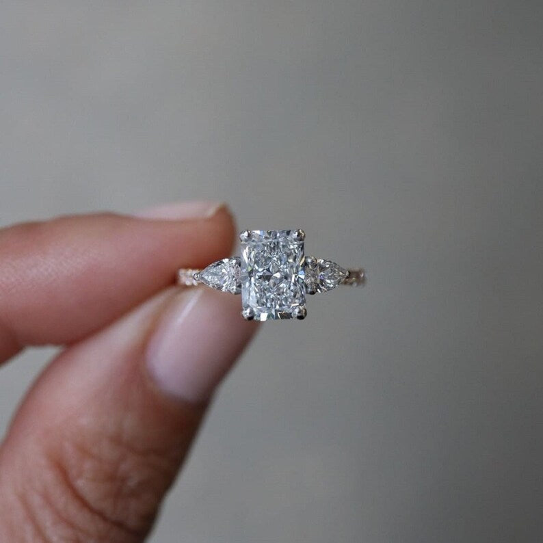 Radiant Cut Moissanite Ring