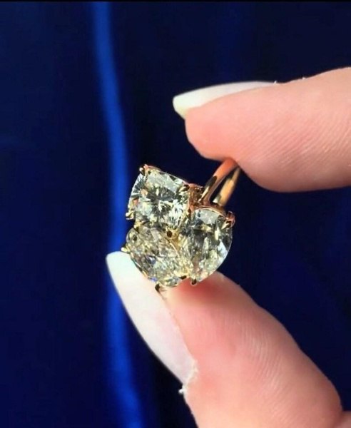 Oval, Cushion And Pear Diamond Moissanite Ring