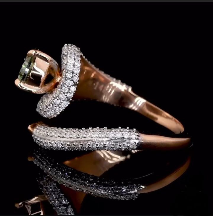 Pear Moissanite Diamond Ring