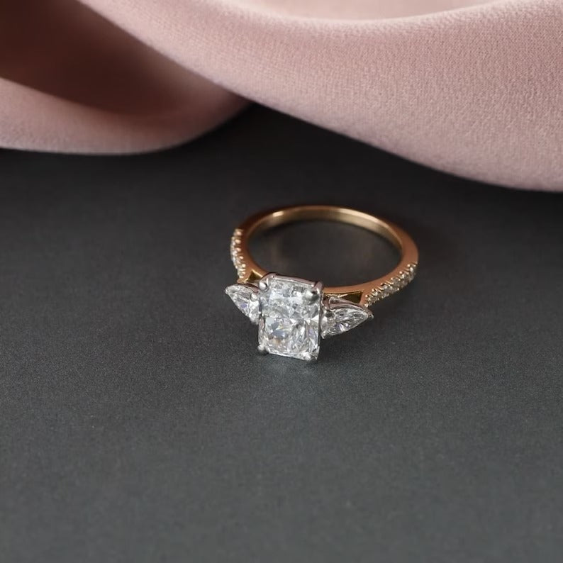 Radiant Cut Moissanite Ring