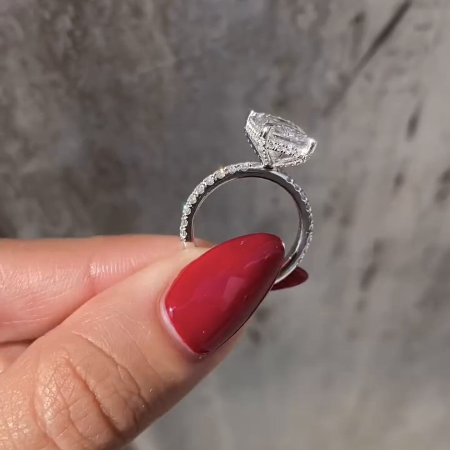 Radiant Moissanite Diamond Ring