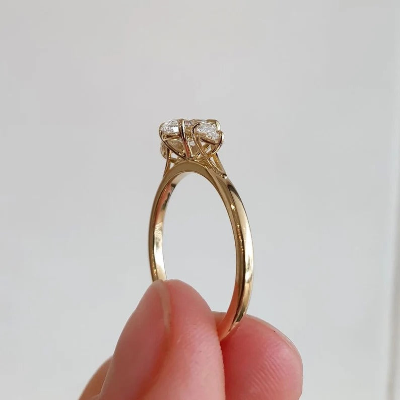 Oval Three Stone Ring