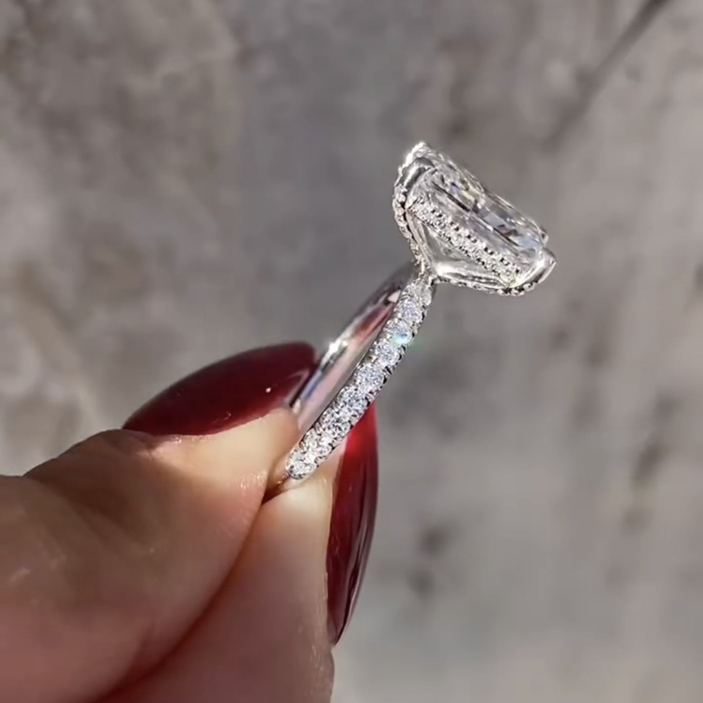 Radiant Moissanite Diamond Ring