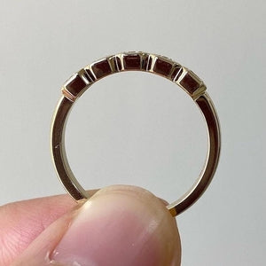 Five Stone Emerald Moisanite Ring