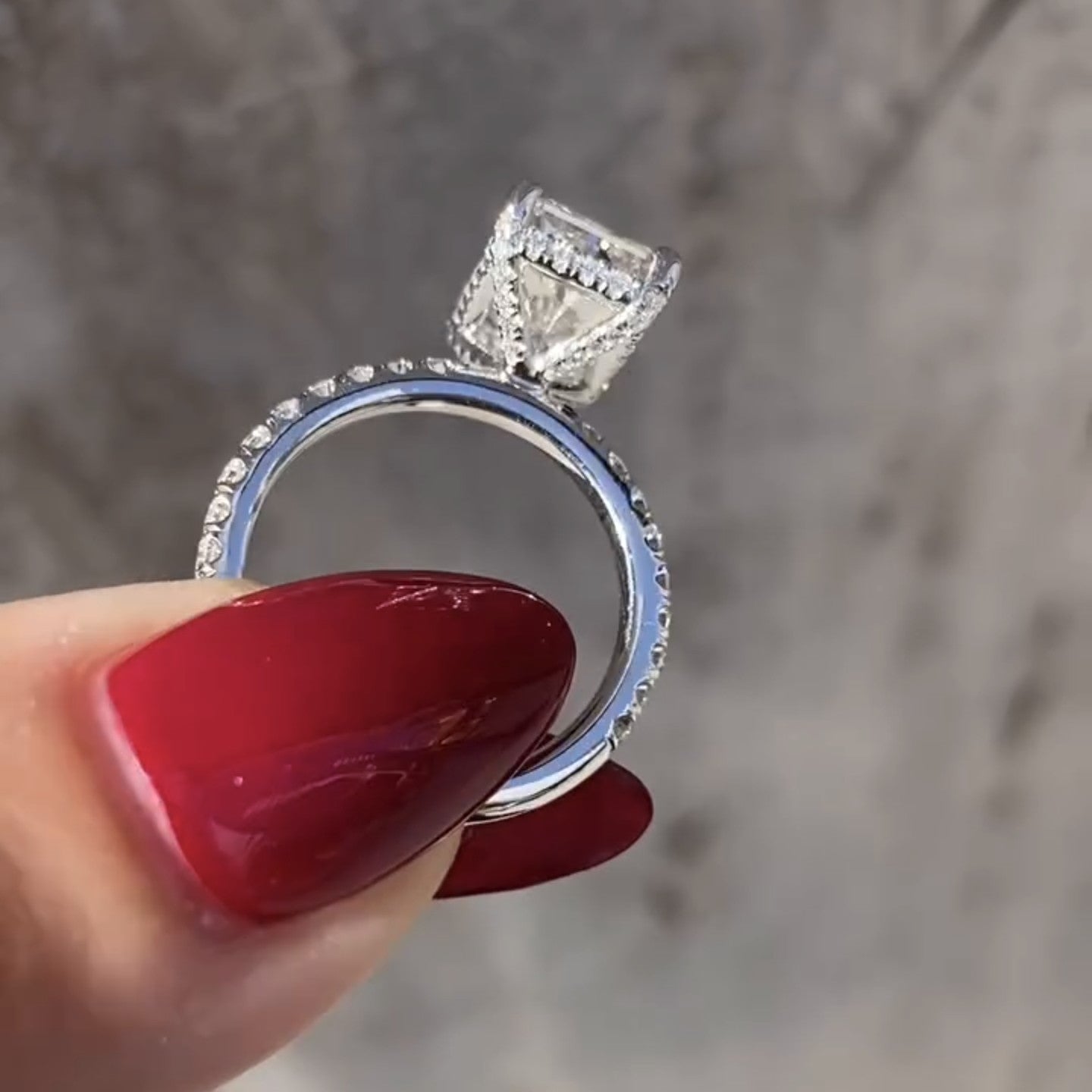 Radiant Moissanite Diamond Ring