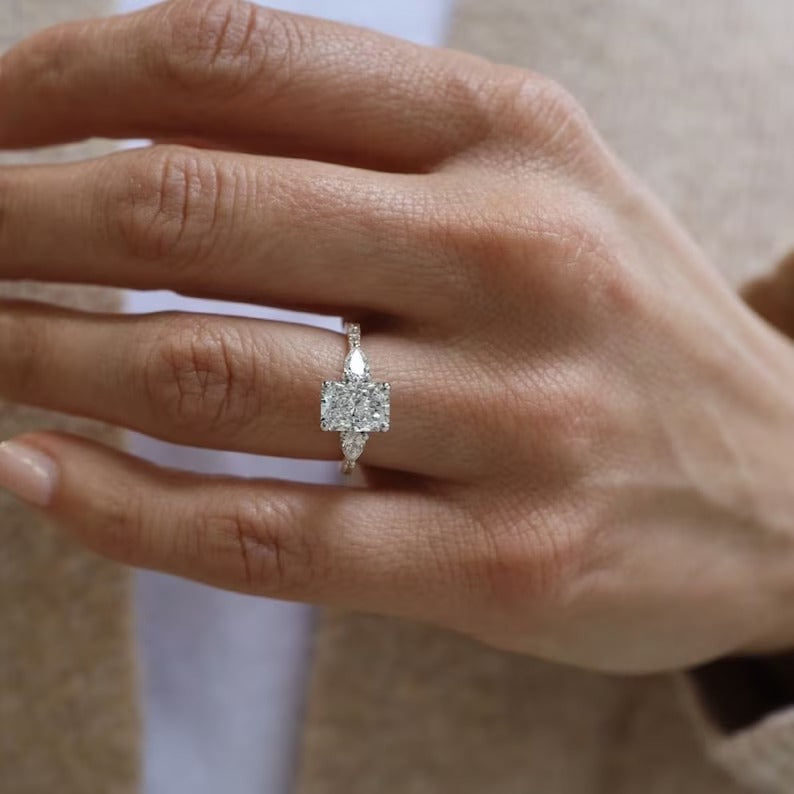 Radiant Cut Moissanite Ring