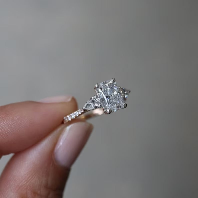Radiant Cut Moissanite Ring