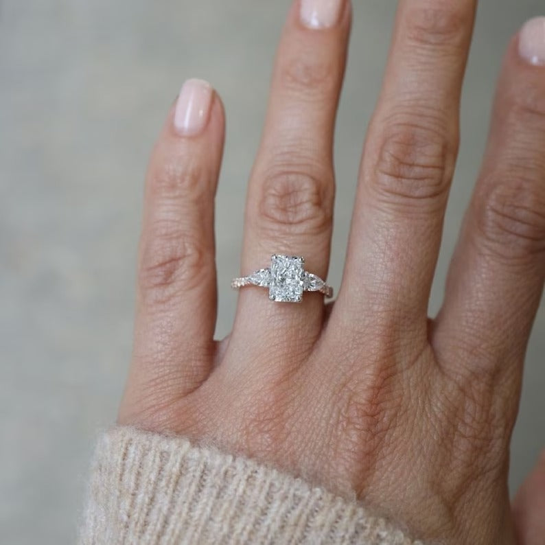 Radiant Cut Moissanite Ring