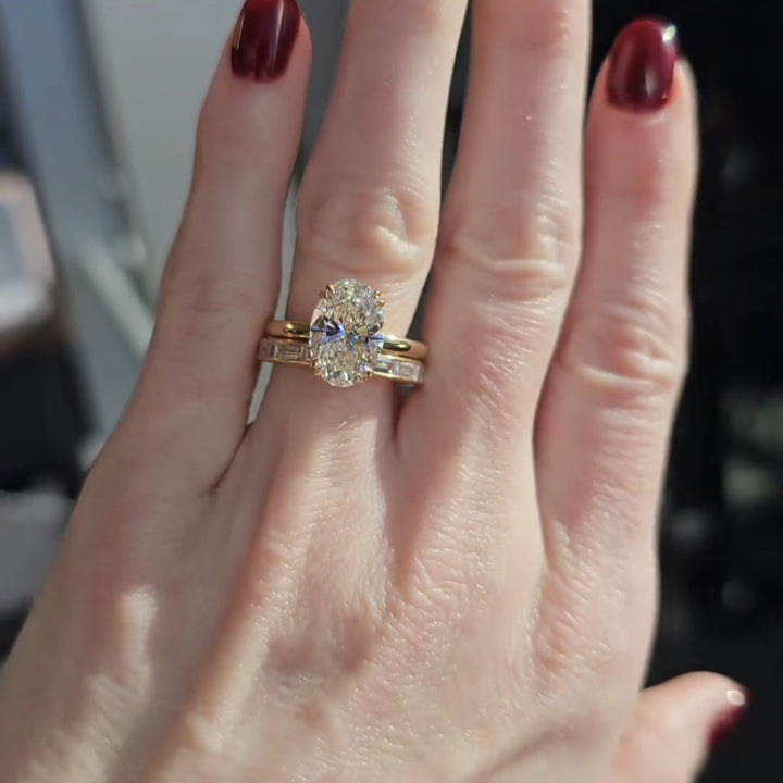 Oval Bridal Set Moissanite Ring