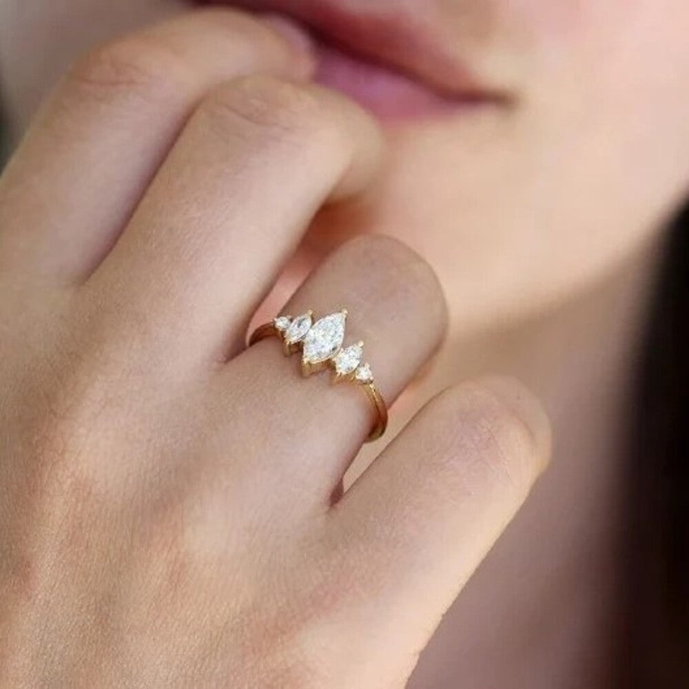 Marquise Five Diamond Ring