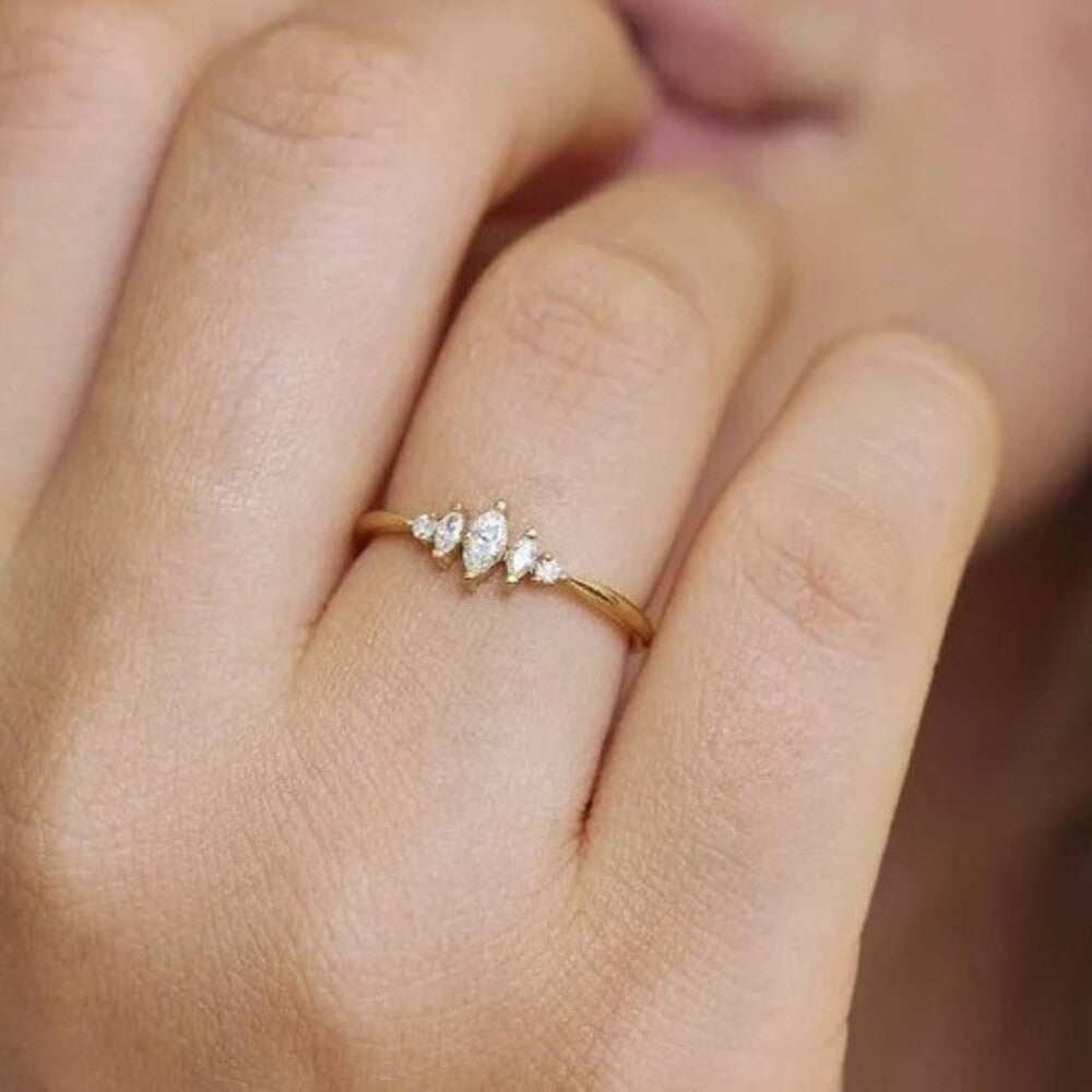 Marquise Five Diamond Ring