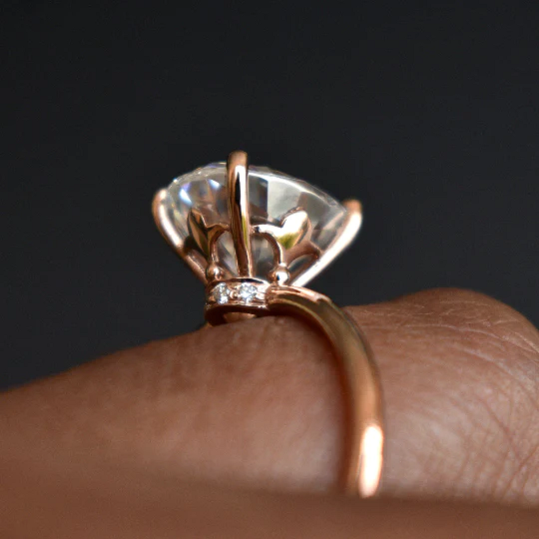 2 Ct Oval Moissanite Diamond Ring, Simple Ring, Engagement Ring, Wedding Ring, Anniversary Gift For Her