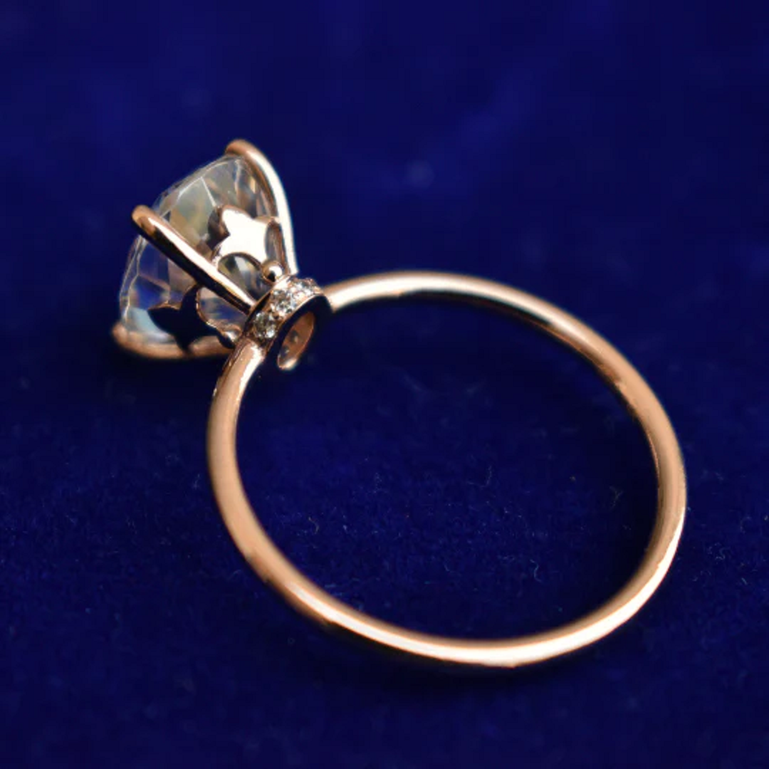 2 Ct Oval Moissanite Diamond Ring, Simple Ring, Engagement Ring, Wedding Ring, Anniversary Gift For Her