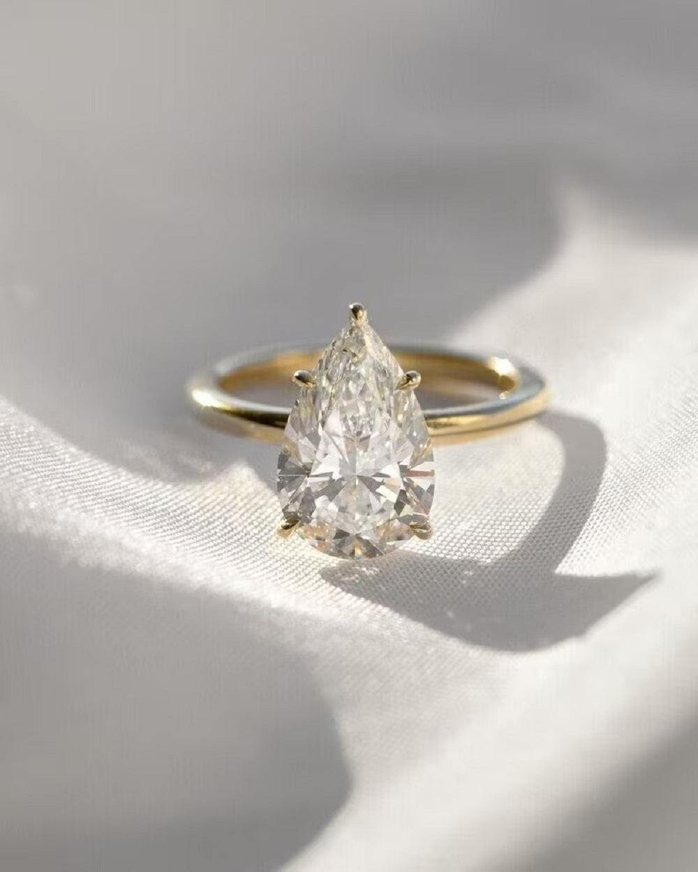 2Ct Moissanite Diamond Ring, Hidden halo And Prong Setting Ring, Wedding Ring, Minimalist Ring, Christmas Ring, Anniversary Gift For her