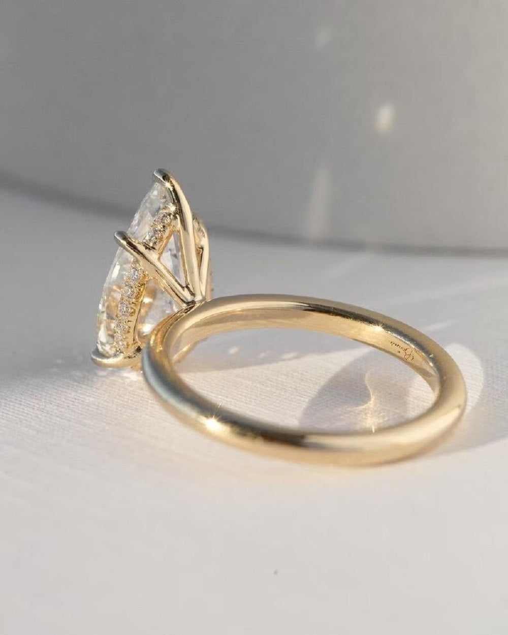 2Ct Moissanite Diamond Ring, Hidden halo And Prong Setting Ring, Wedding Ring, Minimalist Ring, Christmas Ring, Anniversary Gift For her