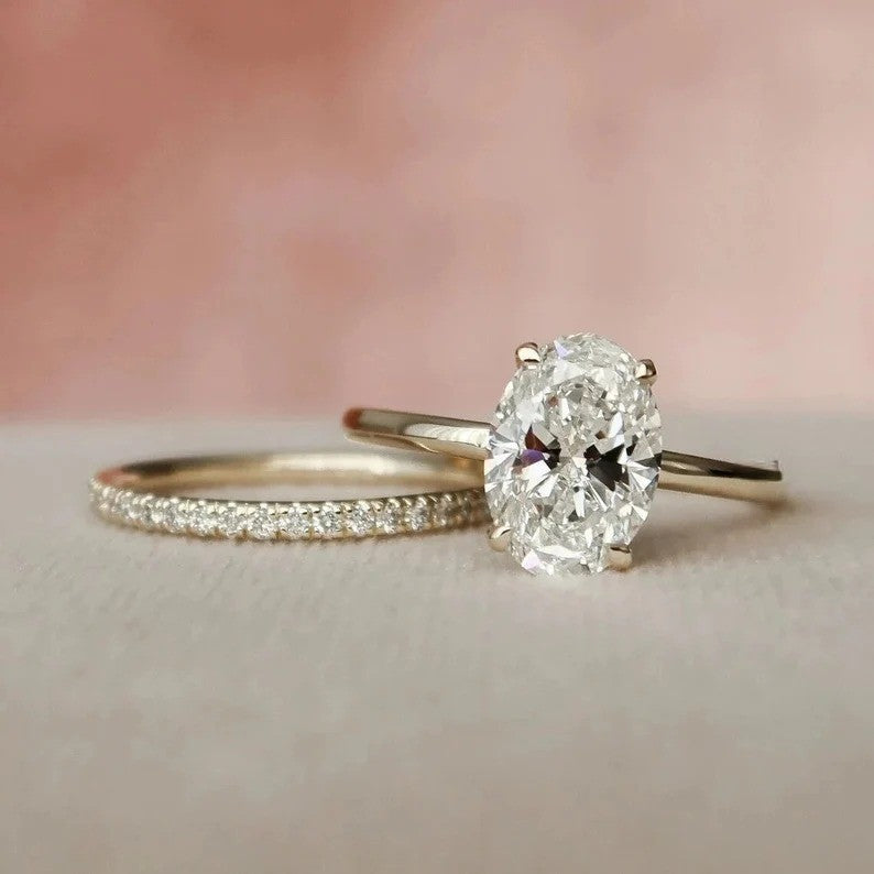 1.50 Ct Moissanite Diamond Engagement Ring, Anniversary Bridal Set Ring, Handmade Jewelry Promise Ring For Her