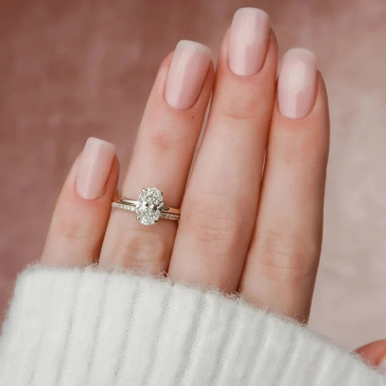 1.50 Ct Moissanite Diamond Engagement Ring, Anniversary Bridal Set Ring, Handmade Jewelry Promise Ring For Her