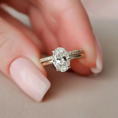 1.50 Ct Moissanite Diamond Engagement Ring, Anniversary Bridal Set Ring, Handmade Jewelry Promise Ring For Her