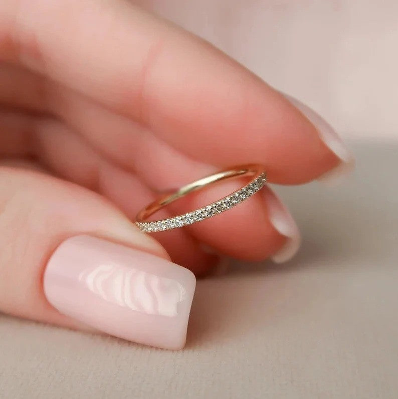 1.50 Ct Moissanite Diamond Engagement Ring, Anniversary Bridal Set Ring, Handmade Jewelry Promise Ring For Her
