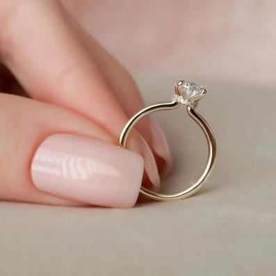 1.50 Ct Moissanite Diamond Engagement Ring, Anniversary Bridal Set Ring, Handmade Jewelry Promise Ring For Her