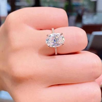 3 Ct Moissanite Diamond Ring, Halo And pave Setting Ring, Hand Made Jewelry, Christmas Gift For Her, Minimalist Ring, Anniversary Ring