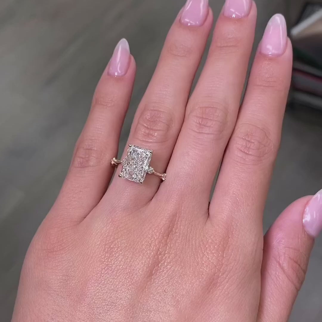 Radiant Distant Round Diamond Band Ring