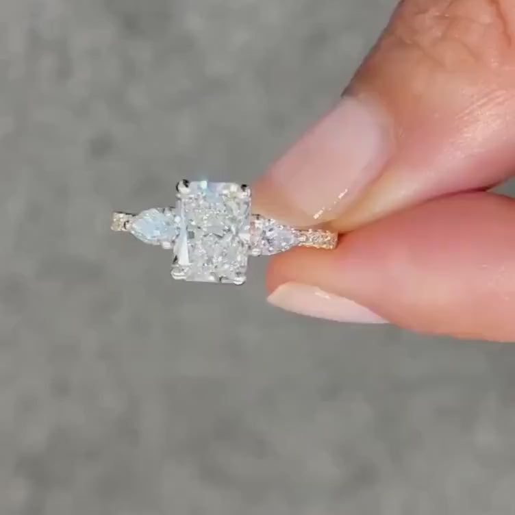 Radiant Cut Moissanite Ring