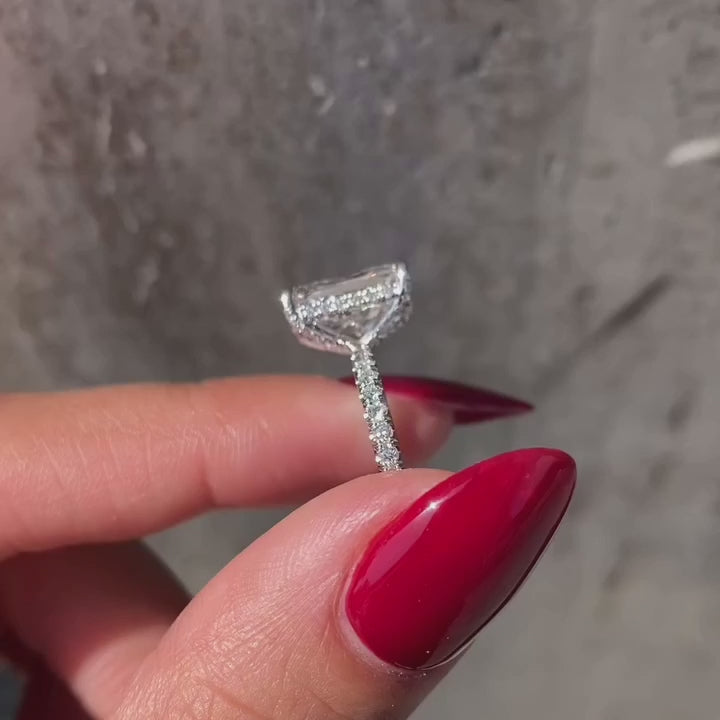Radiant Moissanite Diamond Ring