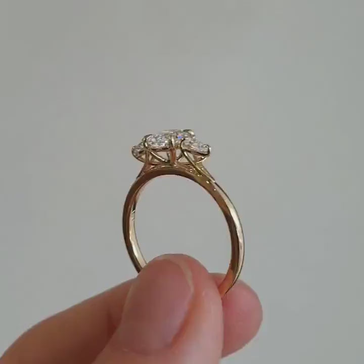 Oval Three Stone Ring