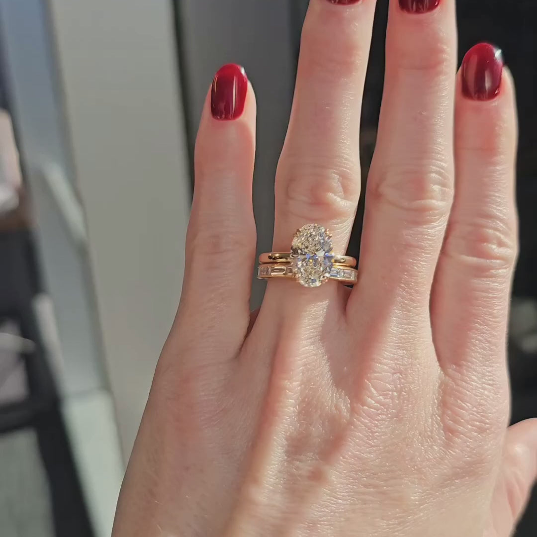 Oval Bridal Set Moissanite Ring